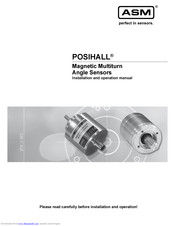 ASM Posihall PH68R Installation And Operation Manual