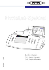 wtw PhotoLab Spektral Operating Instructions Manual