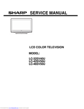 Sharp LC-46SV50U Service Manual