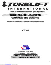 torklift C2204 Important Owner-Operator Installation Instructions