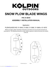 Kolpin 31-0010 Assembly And Installation Manual