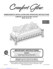 COMFORT GLOW ELCG 125 Homeowner's Installation And Operating Manual