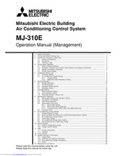 Mitsubishi Electric MJ-310E Operation Manual