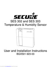 Secure SES 302 User And Installation Instructions Manual