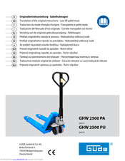 Gude GHW 2500 PU Original Instructions Manual