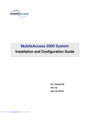 MobileAccess 2000 Installation And Configuration Manual