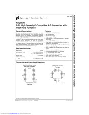 National Semiconductor ADC0820 Manual