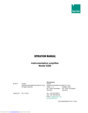 Burster 9250 Operation Manual