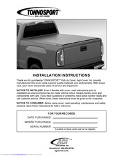AGRI-COVER Tonnosport Installation Instructions Manual