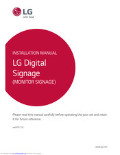 LG 55EH5C Installation Manual