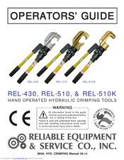 Reliable Equipment REL-510K Operator's Manual