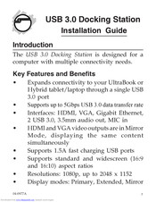 SIIG JU-DK0311-S1 Installation Manual