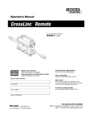 Lincoln Electric CrossLinc K4345-1 Operator's Manual