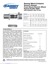 RAMSEY WINCH Patriot Profile 9500 Owner's Manual