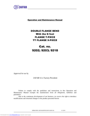 Jafar 9218 Operation And Maintenance Manual