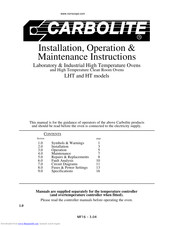 Carbolite HT Installation, Operation & Maintenance Instructions Manual