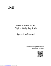 Universal Weight Electronics VGW Series Operation Manual