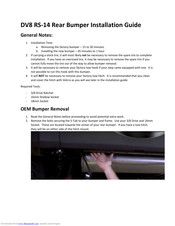 DV8 RS-14 Installation Manual