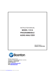 Boonton 1121A Instruction Manual
