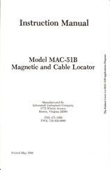 Schonstedt Instrument MAC-5lB Instruction Manual