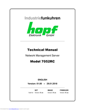 hopf Elektronik GmbH 7052RC Technical Manual