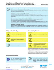 Mayr ROBA-brake-checker plus DC 028.600.2 Installation And Operational Instructions