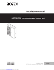 Rotex RBLQ011CAW1 Installation Manual
