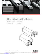 IEF Werner miniSPIN Operating Instructions Manual