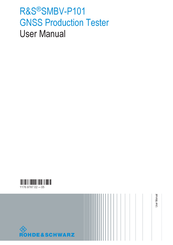 Rohde & Schwarz SMBV-P101 User Manual