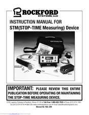 Rockford Systems Stop-Time Measuring Device Instruction Manual
