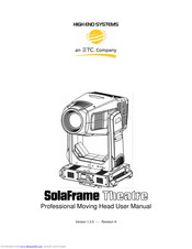 High End Systems SolaFrame Theatre User Manual