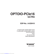 Wasco OPTOIO-PCIe16 ULTRA User Manual