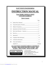 East West Engineering CKM10 Instruction Manual