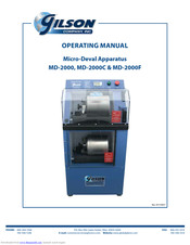 Gilson MD-2000C Operating Manual