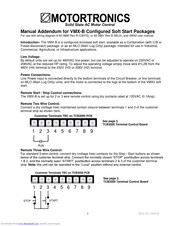 Motortronics VMX-B Soft Start Packages Manual Addendum