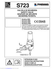 Pratissoli S723 Operating Instructions Manual
