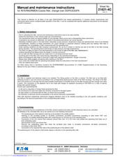 Eaton INTERNORMEN DGFK Manual And Maintenance Instructions