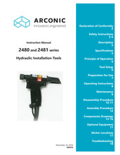 Arconic 2480 series Instruction Manual