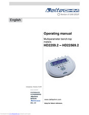 DeltaOHM HD22569.2 Operating Manual