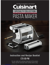 Cuisinart CTG-00-PM Instruction And Recipe Booklet