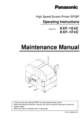 Panasonic KXF-1E4C Operating Instructions Manual