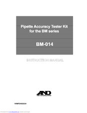 AND BM-014 Instruction Manual