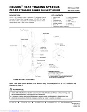 Nelson PLT-BC Installation Instructions Manual