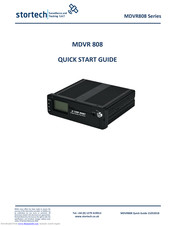 Stortech MDVR 808 Quick Start Manuals