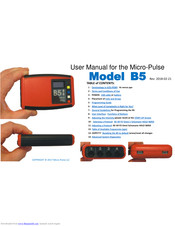Micro-Pulse B5 User Manual