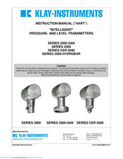 KLAY-INSTRUMENTS 2000-HYDROBAR Series Instruction Manual