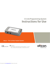 oticon CI-Link Instructions For Use Manual