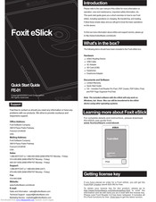 Foxit eSlick FE-01 Quick Start Manual
