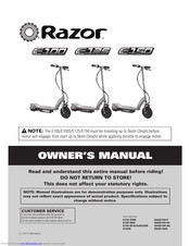 Razor E100S Owner's Manual