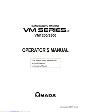 Amada vm2500 Operator's Manual